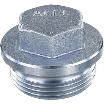 Пробка-заглушка М30х1,5 с шестигранной головкой и фланцем DIN 910 оцинкованная сталь