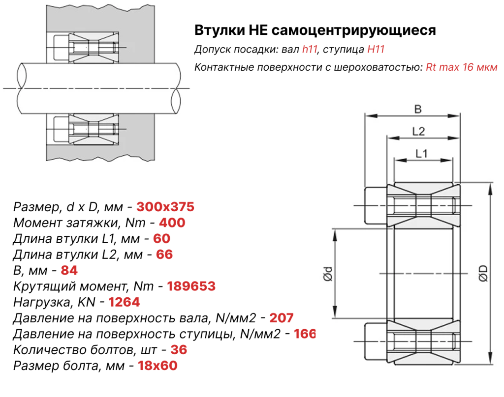 Чертеж втулка зажимная ВК40 300х375